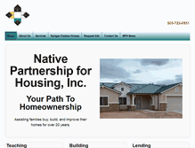 Tablet Screenshot of navajopartnershipforhousing.com